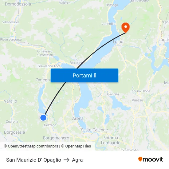 San Maurizio D' Opaglio to Agra map