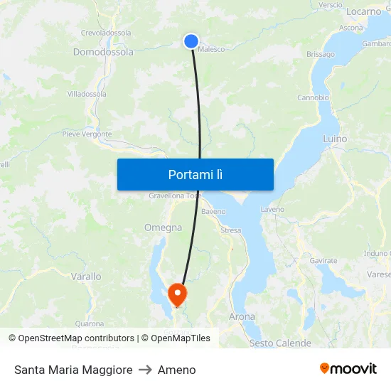 Santa Maria Maggiore to Ameno map