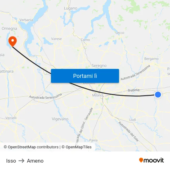 Isso to Ameno map