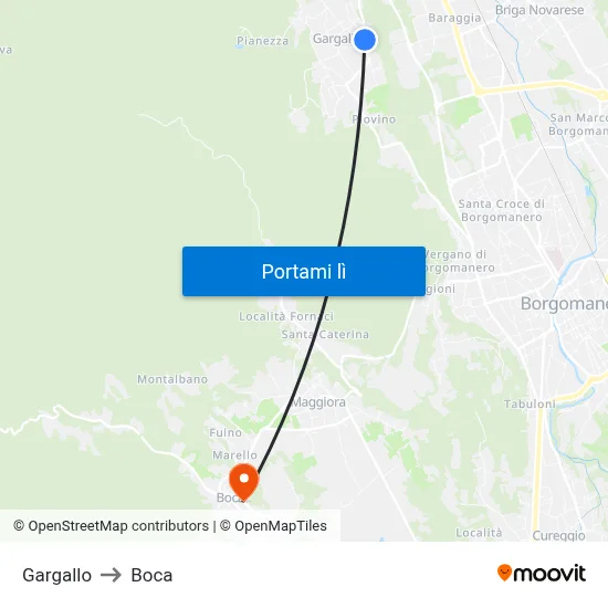 Gargallo to Boca map