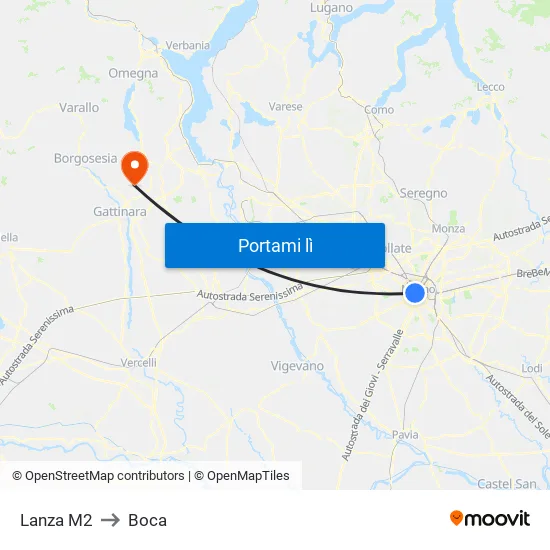 Lanza M2 to Boca map