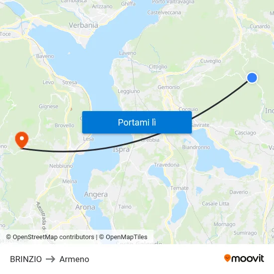 BRINZIO to Armeno map