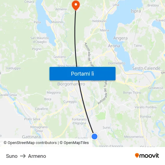 Suno to Armeno map