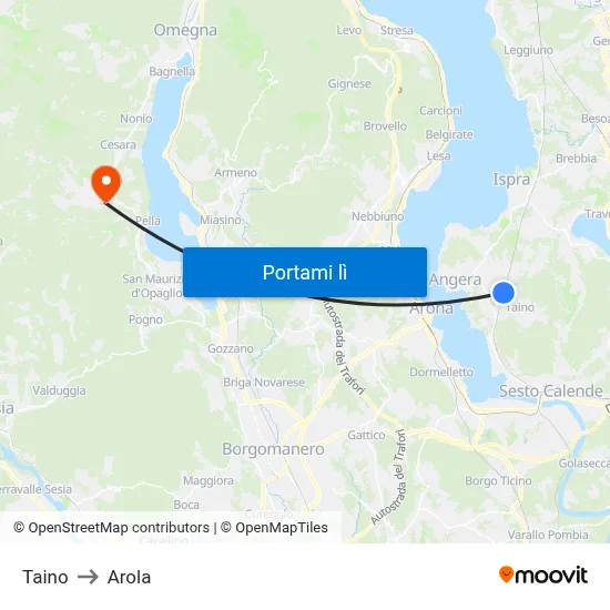 Taino to Arola map