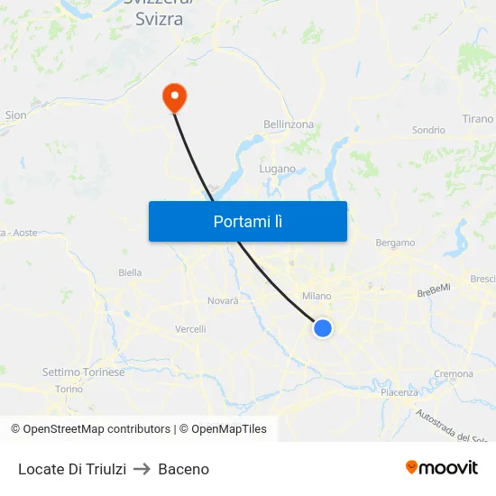 Locate Di Triulzi to Baceno map