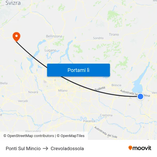 Ponti Sul Mincio to Crevoladossola map