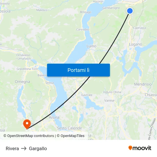 Rivera to Gargallo map