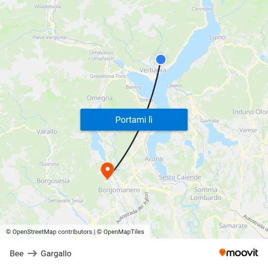 Bee to Gargallo map