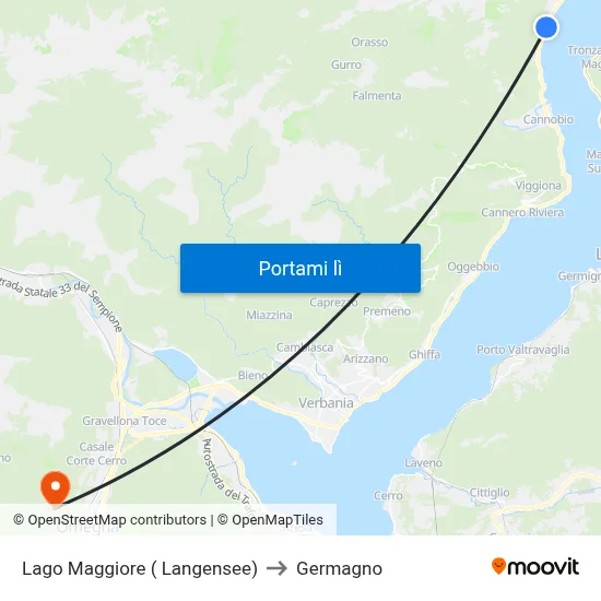 Lago Maggiore ( Langensee) to Germagno map