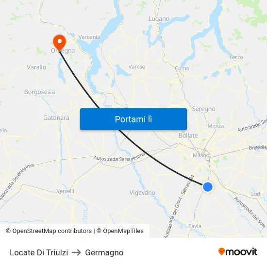 Locate Di Triulzi to Germagno map