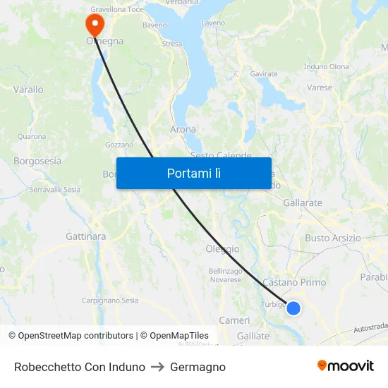 Robecchetto Con Induno to Germagno map