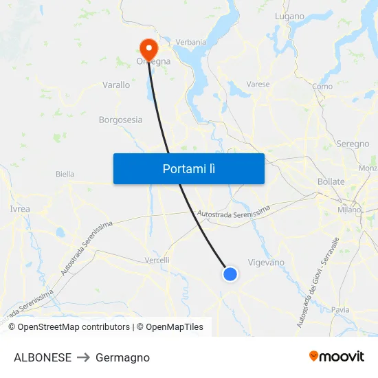 ALBONESE to Germagno map