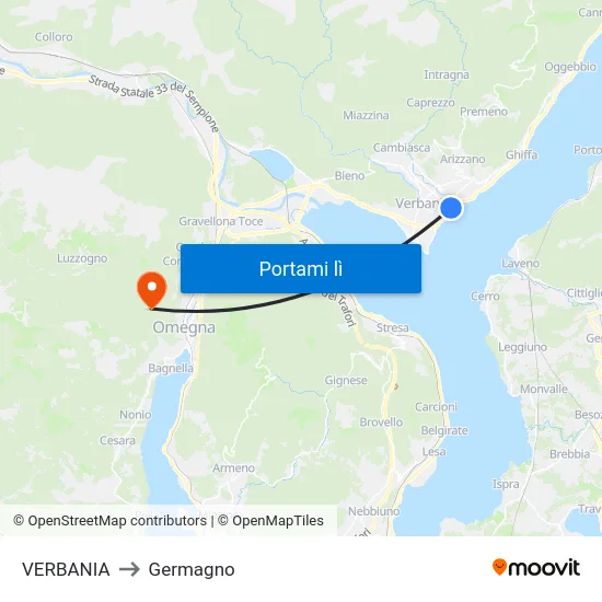 VERBANIA to Germagno map