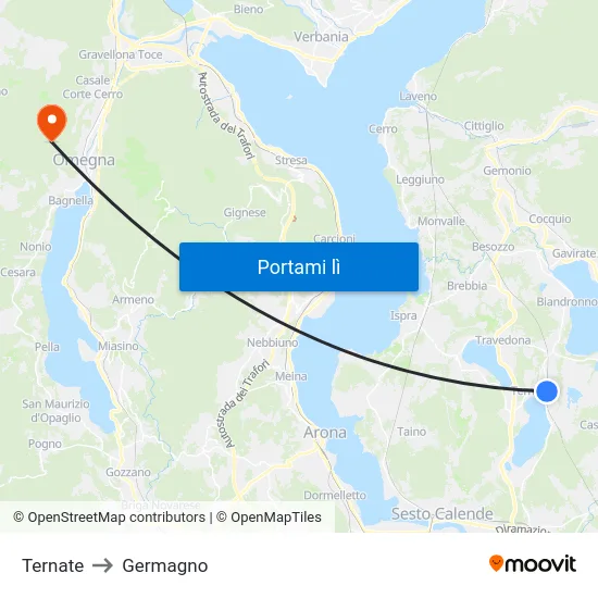 Ternate to Germagno map