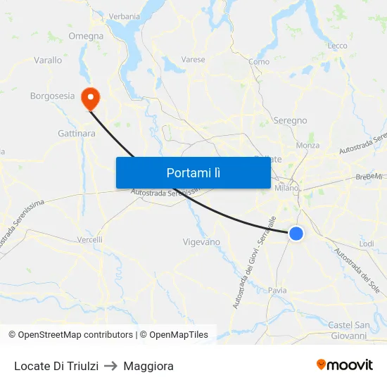 Locate Di Triulzi to Maggiora map
