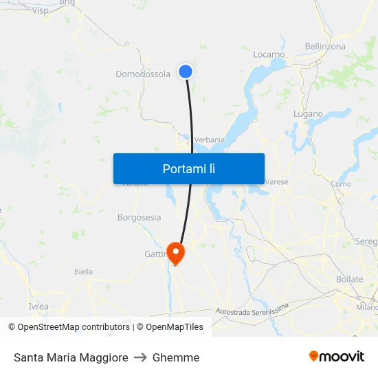 Santa Maria Maggiore to Ghemme map