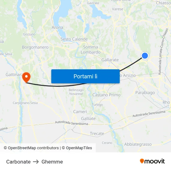 Carbonate to Ghemme map