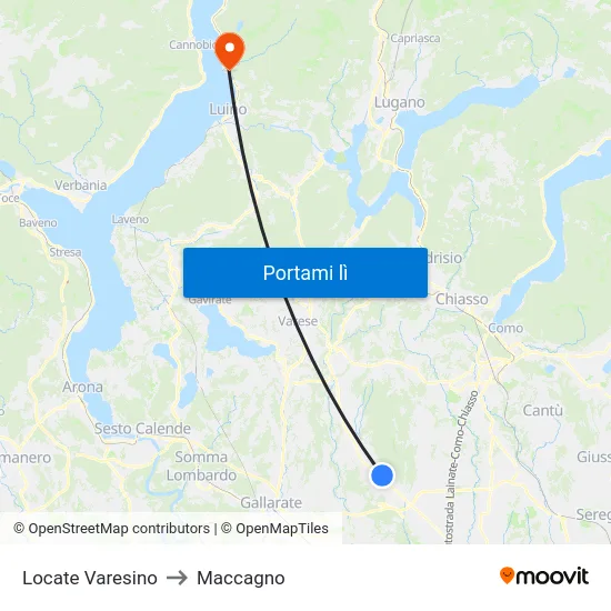 Locate Varesino to Maccagno map