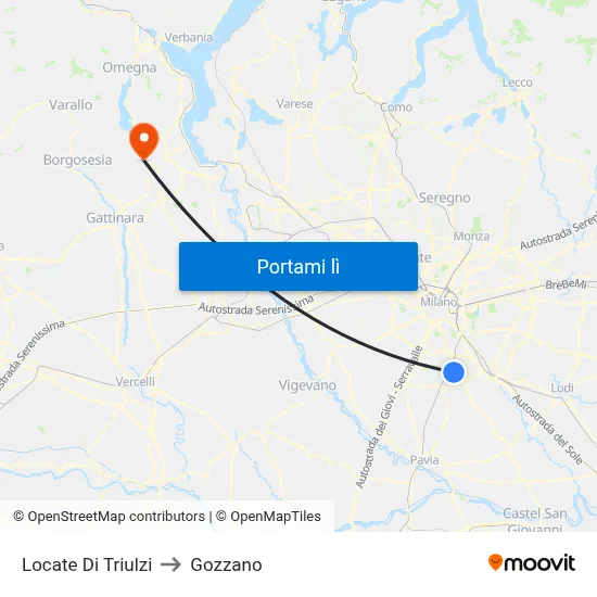 Locate Di Triulzi to Gozzano map