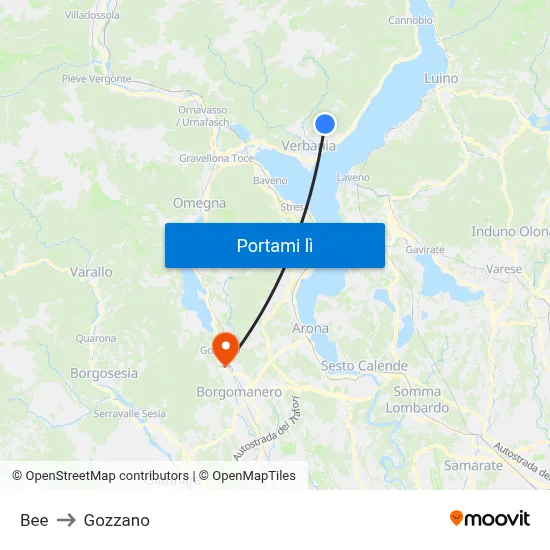 Bee to Gozzano map