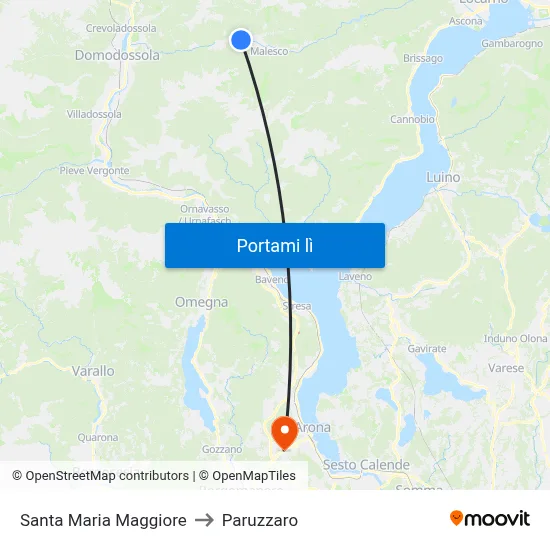 Santa Maria Maggiore to Paruzzaro map