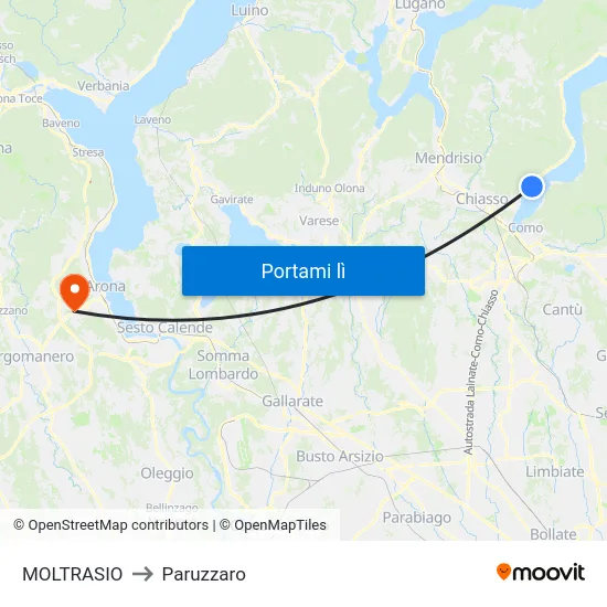 MOLTRASIO to Paruzzaro map