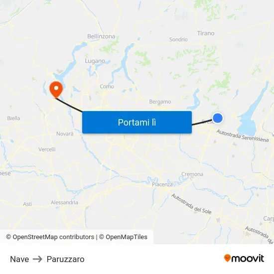 Nave to Paruzzaro map