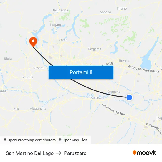 San Martino Del Lago to Paruzzaro map