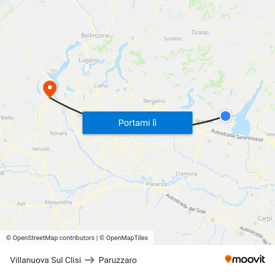 Villanuova Sul Clisi to Paruzzaro map