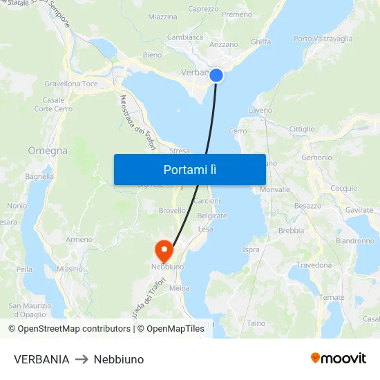 VERBANIA to Nebbiuno map