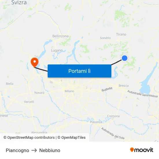 Piancogno to Nebbiuno map