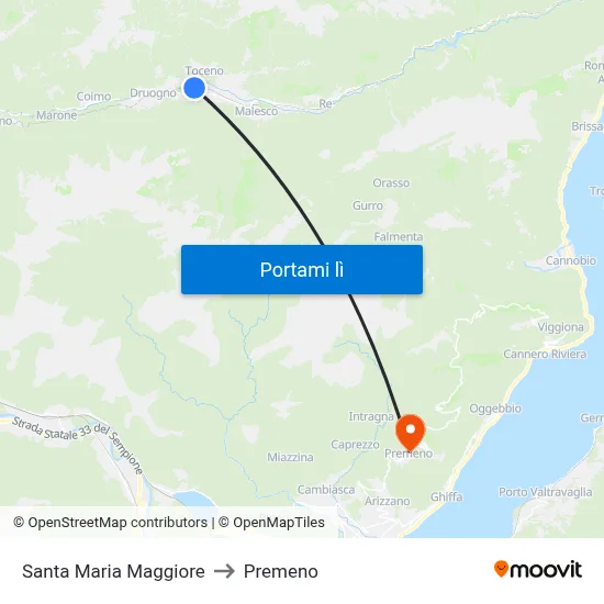 Santa Maria Maggiore to Premeno map