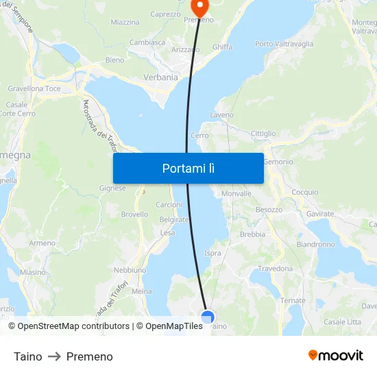 Taino to Premeno map