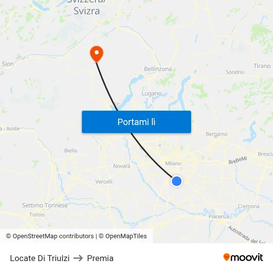 Locate Di Triulzi to Premia map