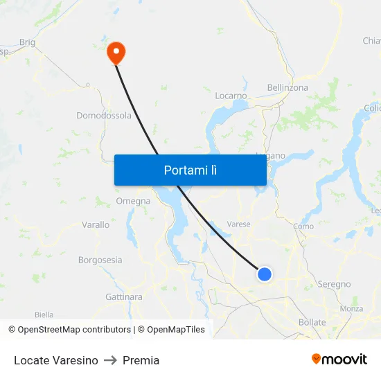 Locate Varesino to Premia map