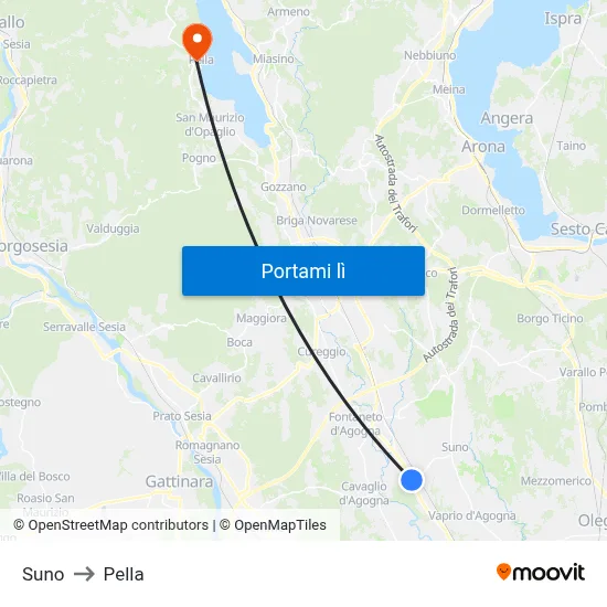 Suno to Pella map