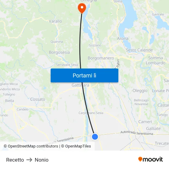 Recetto to Nonio map