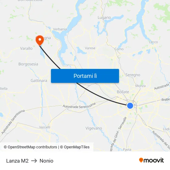 Lanza M2 to Nonio map