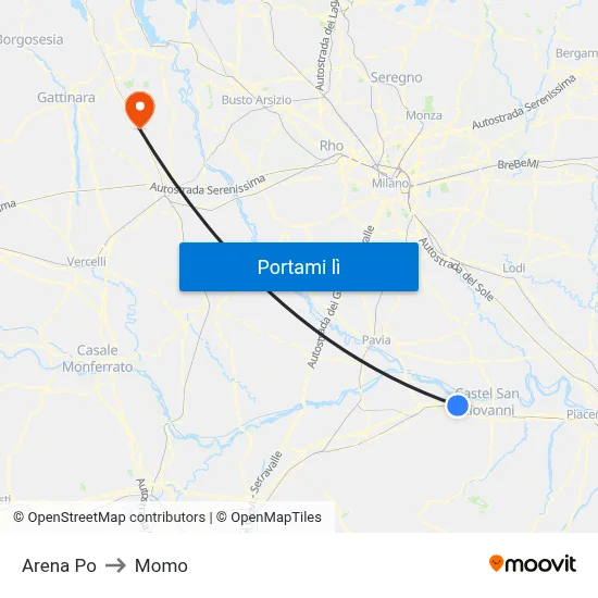 Arena Po to Momo map