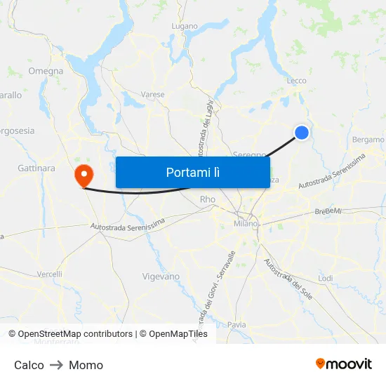 Calco to Momo map