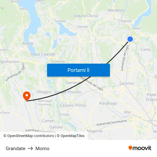 Grandate to Momo map