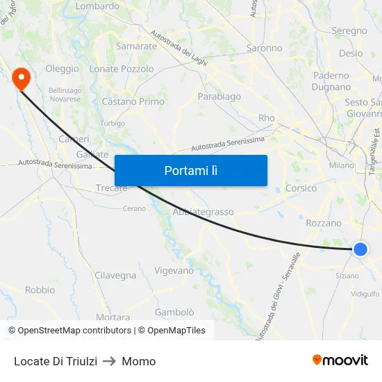 Locate Di Triulzi to Momo map