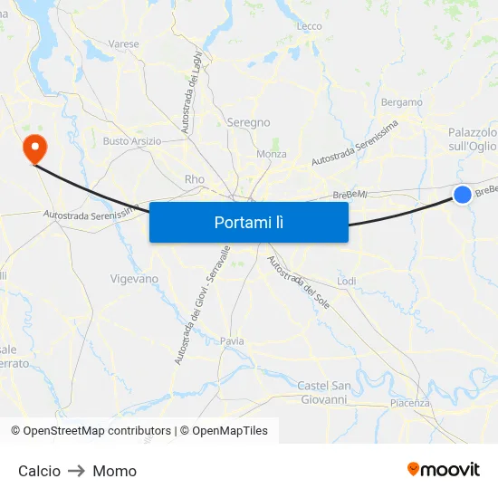 Calcio to Momo map