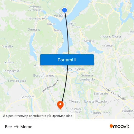 Bee to Momo map