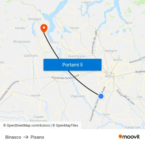Binasco to Pisano map