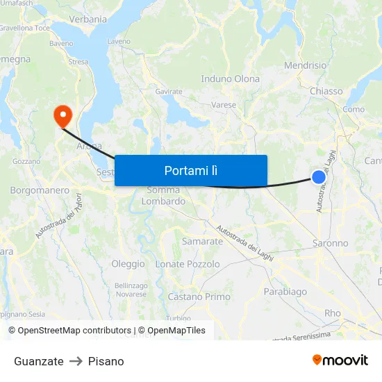 Guanzate to Pisano map