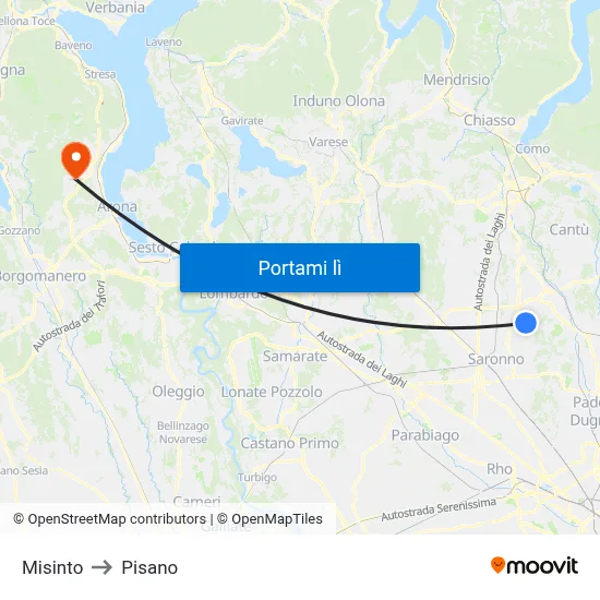 Misinto to Pisano map