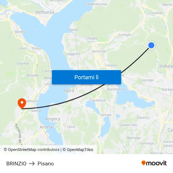 BRINZIO to Pisano map
