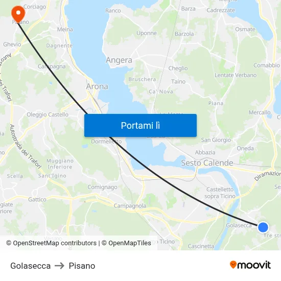 Golasecca to Pisano map