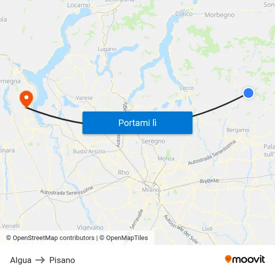 Algua to Pisano map